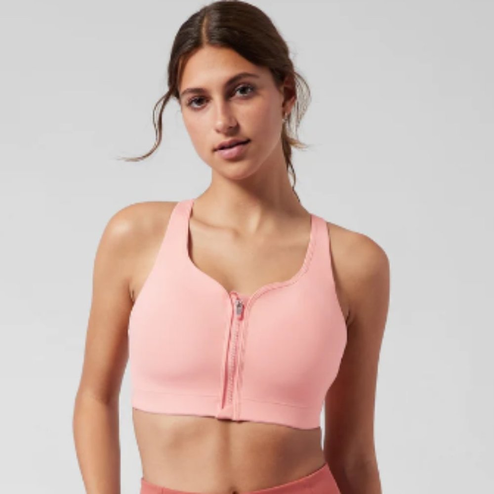 Athleta Advance Zip Front Bra 34DD NWT